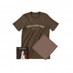 T-shirt marron Mélodrame homme + Album + carré de soie